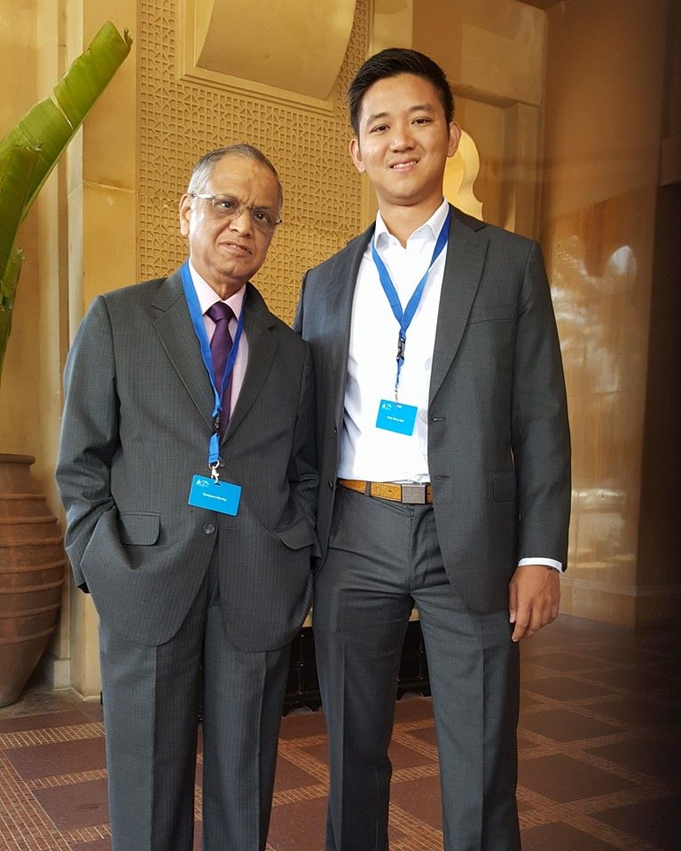 Founder of BookDoc with Narayana Murthy billionaire founder of Infosys
