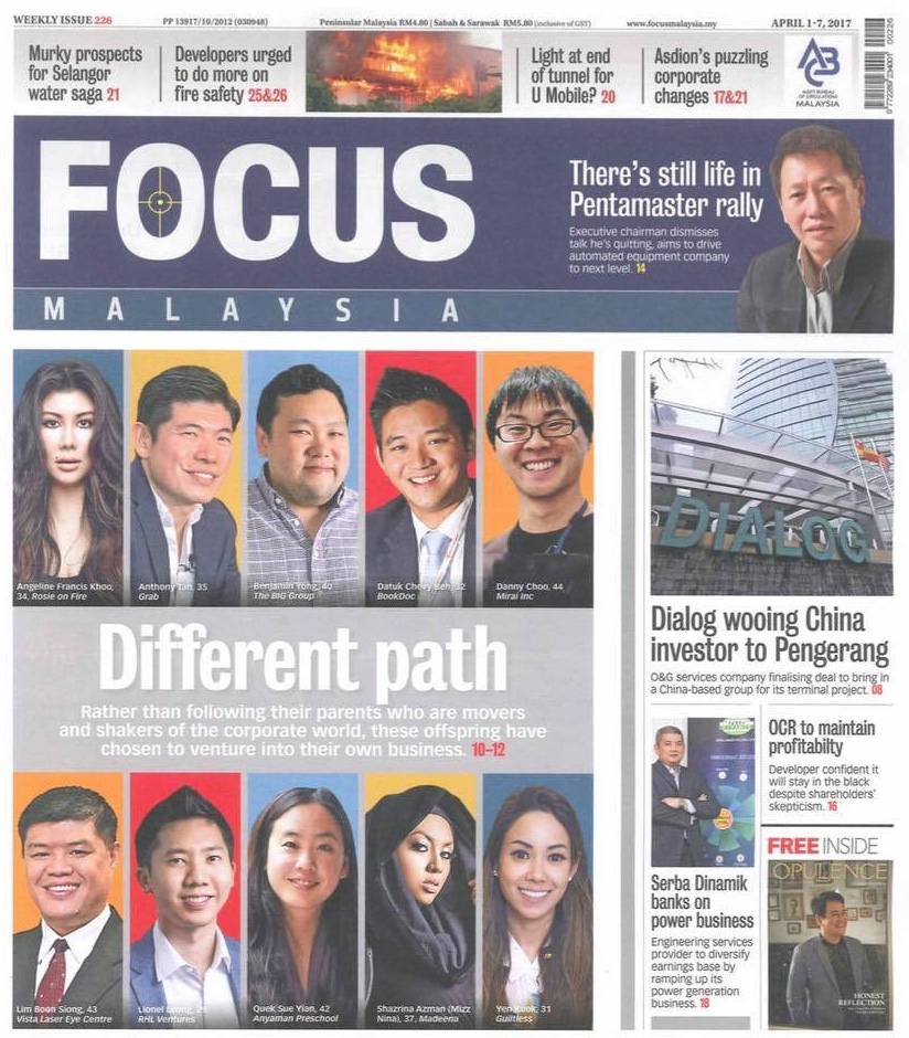 Founder of BookDoc on Cover of Focus Malaysia